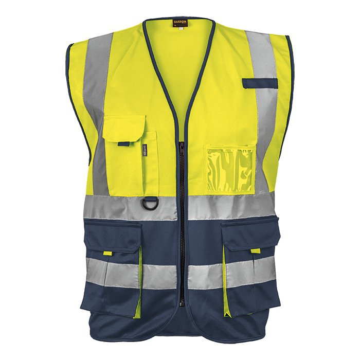 Utility Waistcoat - Yellow/Navy