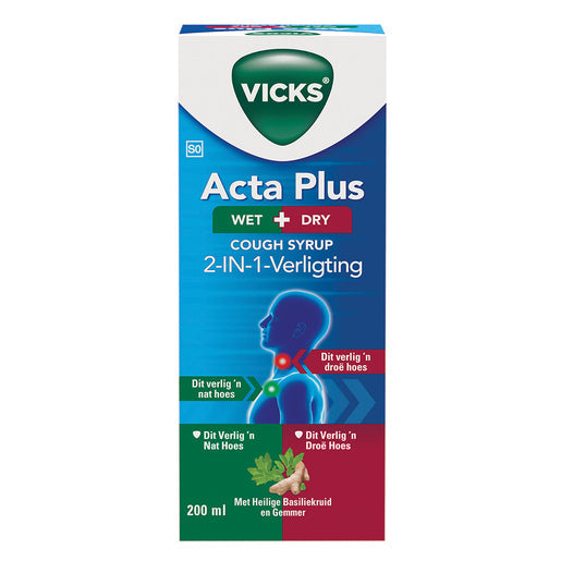 Vicks Acta Plus Wet/Dry Cough Syrup 200ml