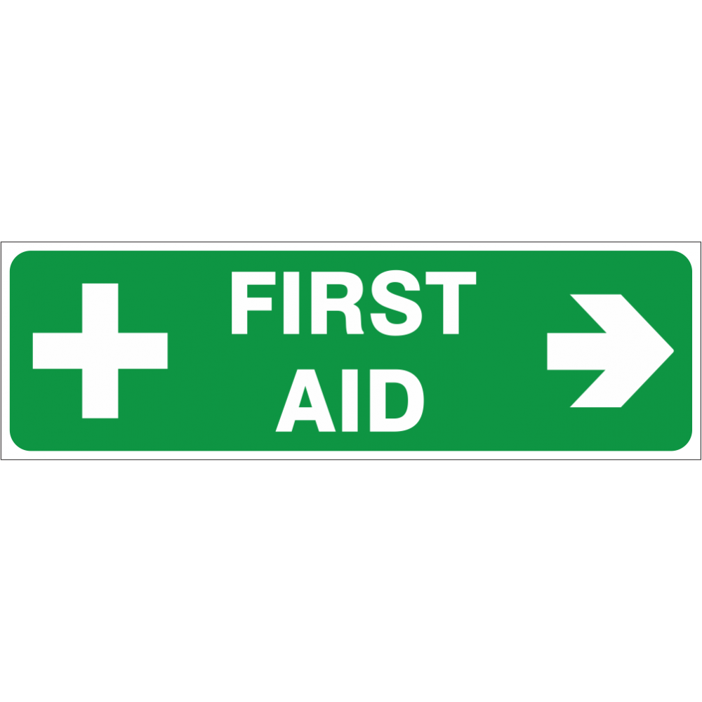 First Aid - ( Right ) safety sign