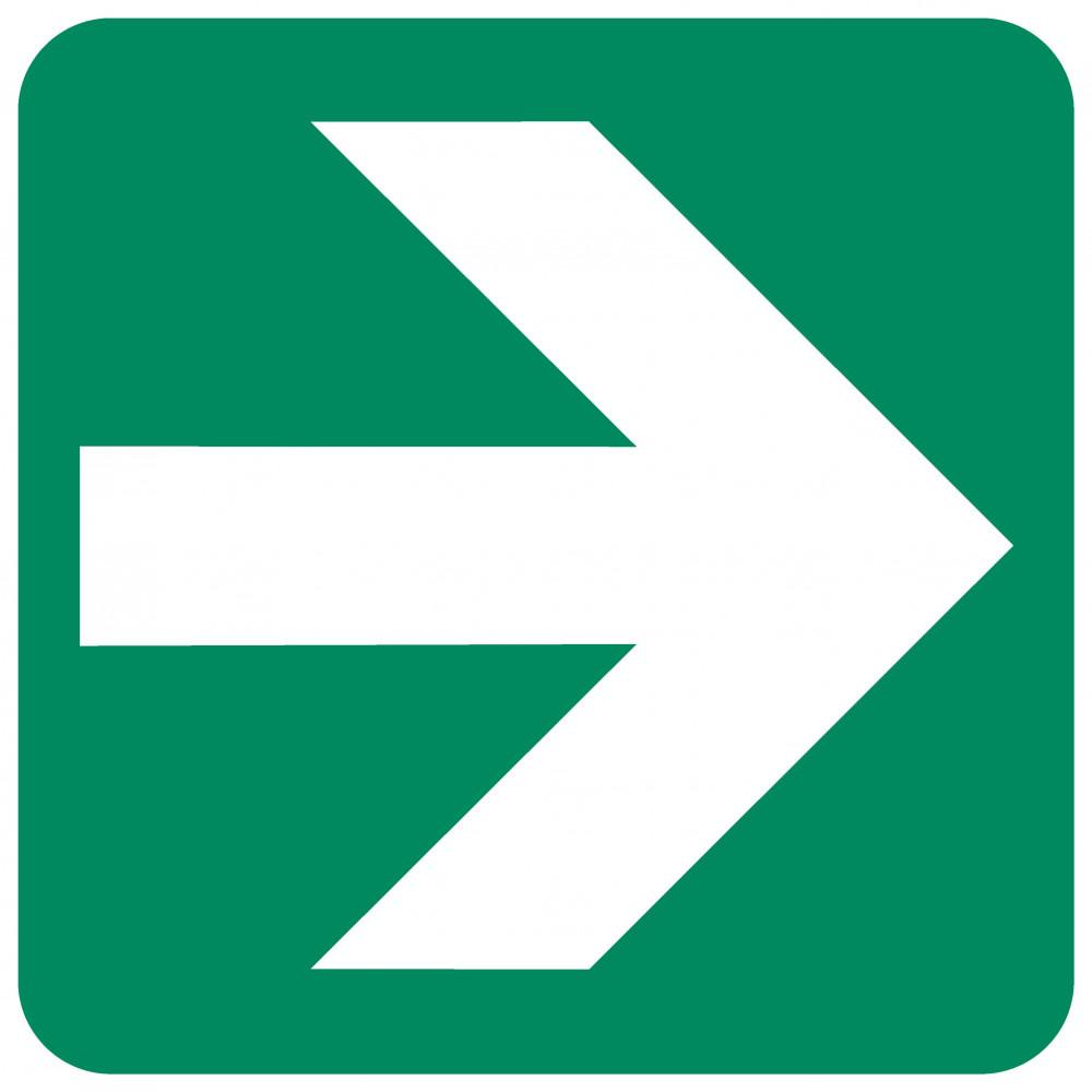 Directional Green Arrow safety sign