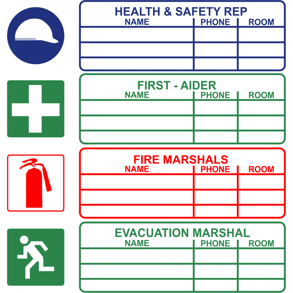 Large Health and Safety Rep Safety sign