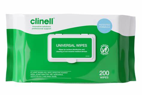 Clinell Universal Wipes Soft Pack (200/Pack)