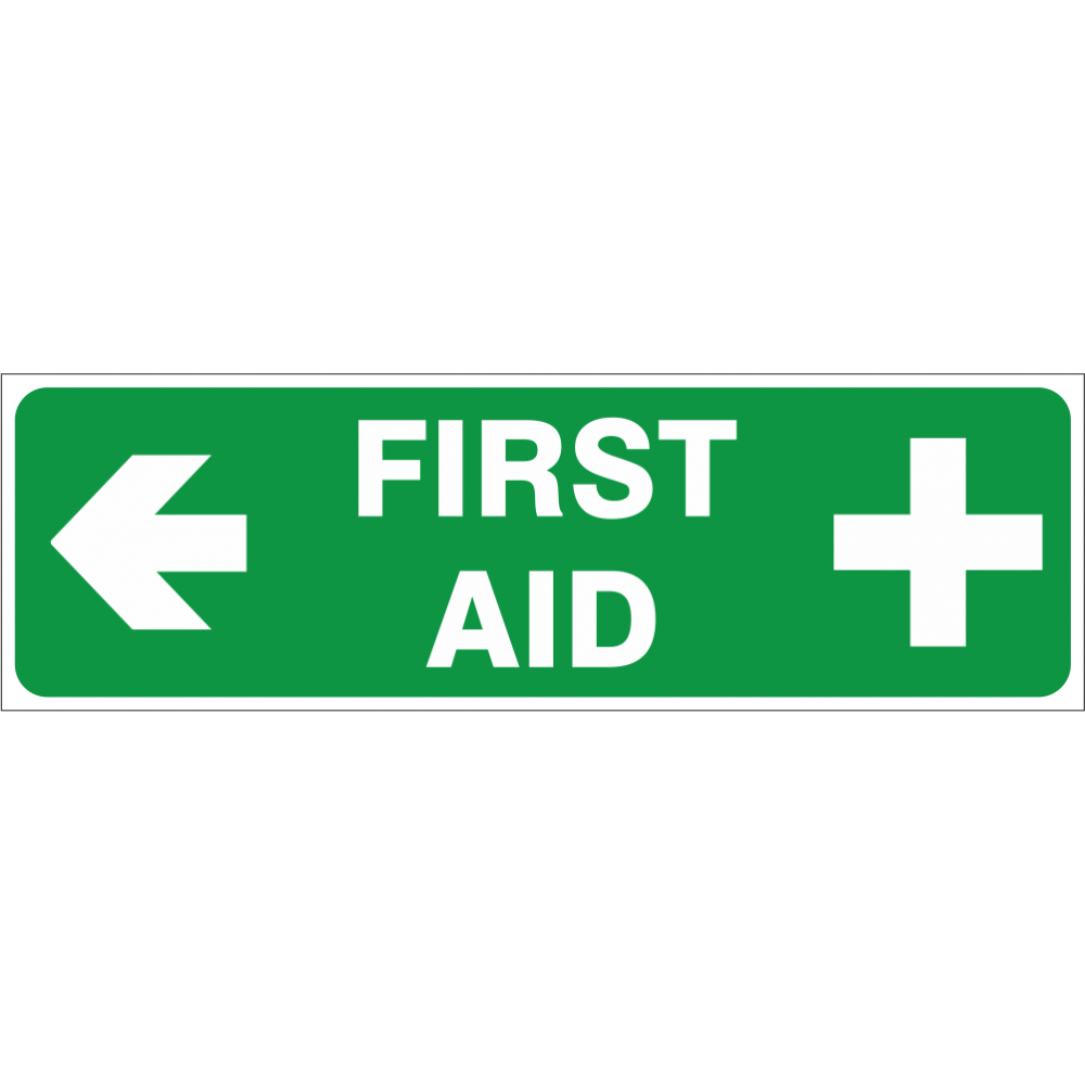 First Aid - ( Left ) safety sign