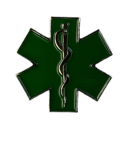Star of Life Lapel Pin (Metal) Green