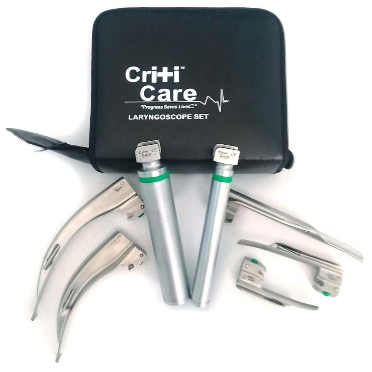 Laryngoscope Set Fibre Optic 5 Blade and 2 Handles