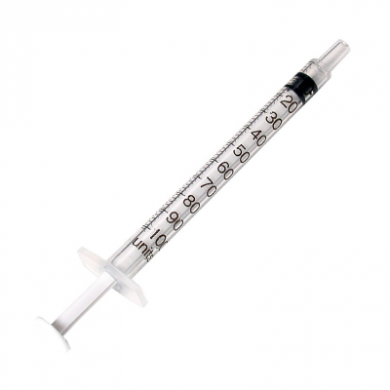Syringe 3-Part Luerslip 1ml (Singles)
