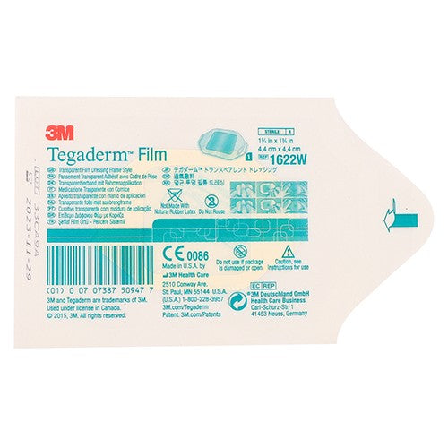 3M Tegaderm 1622W 44mm x 44mm Transparent Film Dressing (Singles)